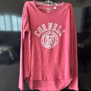 Cornell University League long sleeve, hi-low tee.